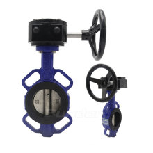 Bundor DN80 cast iron worm gear butterfly valve wafer type butterfly valve